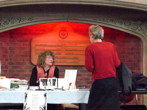 Ellen Phethean and Gillian Allnutt in conversation at the Book Fair